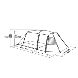 Easy Camp Huntsville 500 - Namiot turystyczny rodzinny dla 5 osób