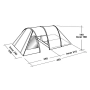 Easy Camp Galaxy 400 - Namiot tunelowy turystyczny rodzinny dla 4 osób