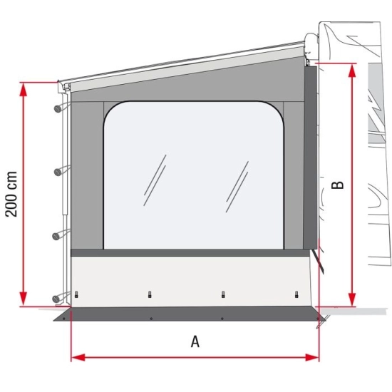 Ścianka boczna z oknem Side W Pro Caravanstore XL - Fiamma
