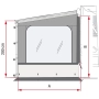 Ścianka boczna z oknem Side W Pro Caravanstore/XL/F35 - Fiamma