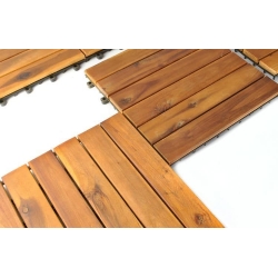 Płytki drewniane tarasowe 30x30cm - zestaw 10 szt