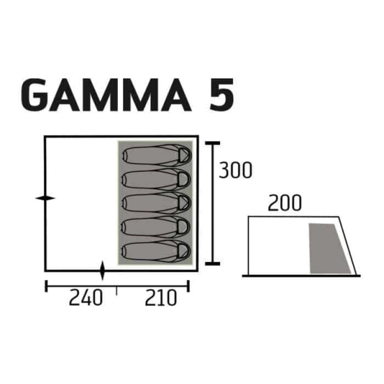 Portal Outdoor Gamma 5 - Namiot rodzinny dla 5 osób