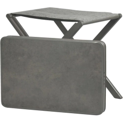Stołek i stolik 2w1 Dynamic & Top Grey - Westfield-2389825