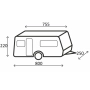 Pokrowiec na przyczepę kempingową Caravan Cover Design 12M 750-800 - Brunner-2321556