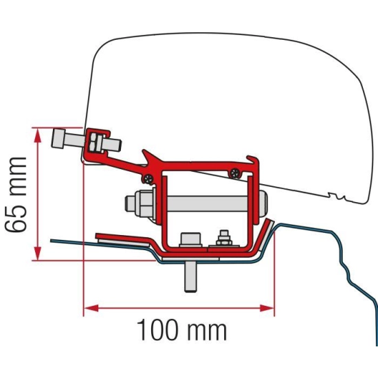 Adapter do markizy F40van Kit Renault Trafic L1 (LHD + RHD) - Fiamma-1002546