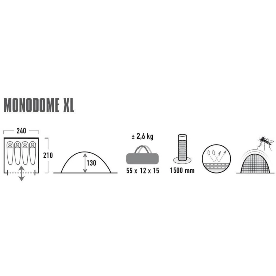 Namiot High Peak Monodome 4 perłowy 10311-1072926