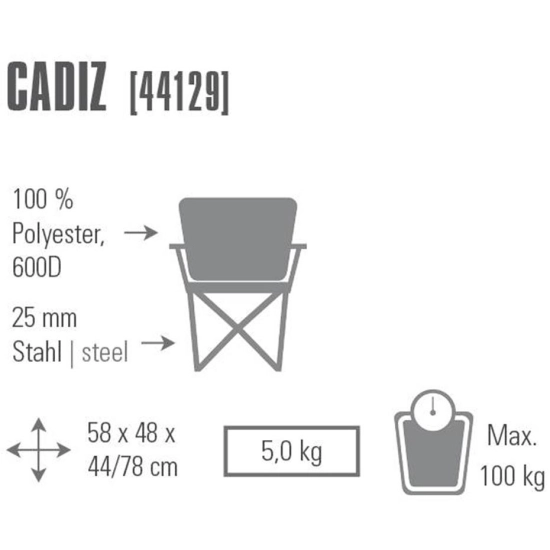 Krzesło składane High Peak Cadiz 44129-1110660