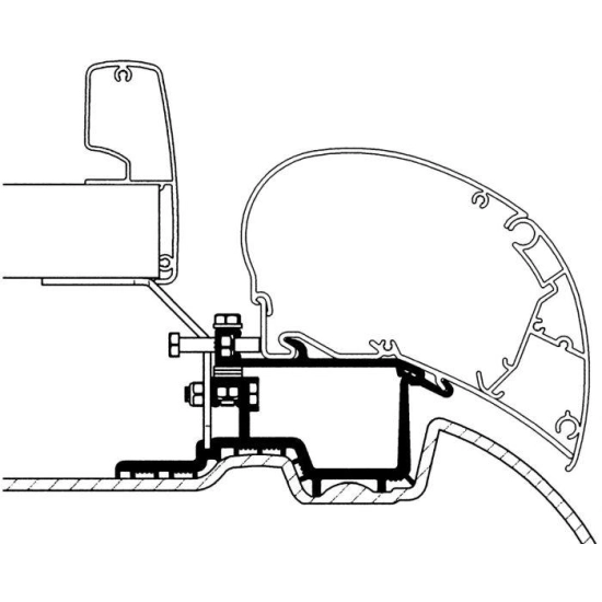 Adapter do markizy Seria 6 do samochodu Mercedes Sprinter/VW Crafter - Thule-1908113