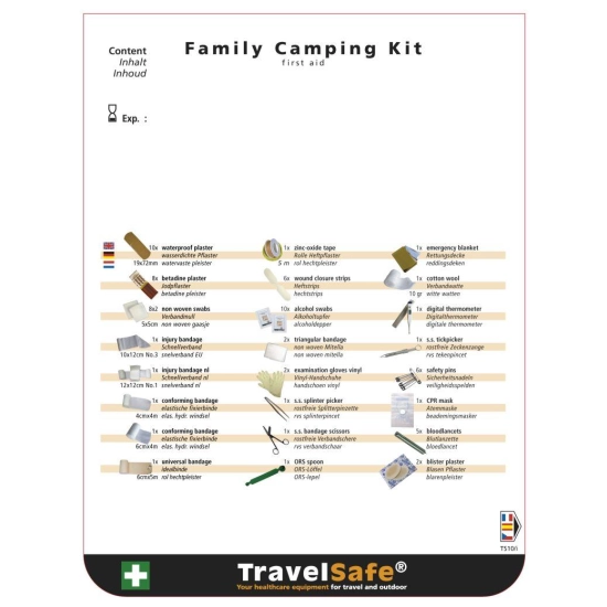 Apteczka pierwszej pomocy Family Camping Kit 66 elementów - TravelSafe-197555