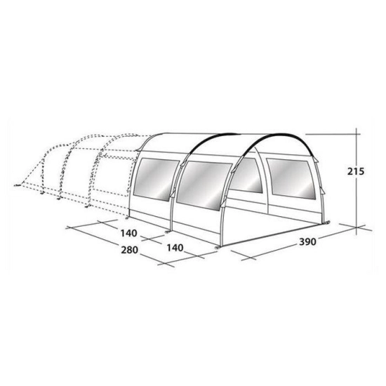 Rozbudowa przednia do namiotu Whitecove 6 Front Extension - Outwell-200129
