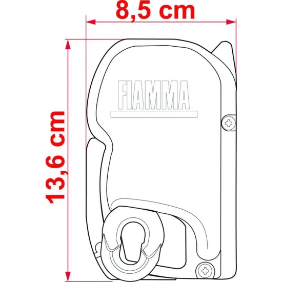 Roleta markiza w kasecie F45s 300 Polar White Royal Grey - Fiamma-202092